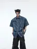 Camisa retrô masculina de verão 2025, estilo Hong Kong, estudante, solta, pequena, design interessante, nova, blusa masculina, agasalho