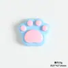 Cor Sólida Pegada Grande Estampa de Patinha de Gato Acessórios de Resina Artesanal DIY Cola de Creme Ímã de Geladeira Capa de Celular Material para Joias