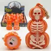 Linterna de Calabaza LED de Esqueleto de Halloween Decoraciones para Fiesta del Festival de Fantasmas Atrezzo para Montaje de Escena de Ambiente