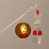 Guofeng retro lanterna luminosa hairpin palace lamp coelho borla hairpin antigo Hanfu Ano Novo explosões acessórios para o cabelo atacado
