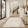 Tapete Abstrato Lavável Antiderrapante - Resistente a Manchas, Dobrável, Lavável à Máquina para Sala de Estar - Decoração Suave para Casa