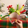 Faixa de cabeça de árvore de Natal, kit de materiais DIY de bastão torcido, adereço de cabeça, decorações de Natal, um novo presente para sua namorada ou melhor amiga