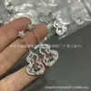 Brincos de Abóbora Qilin, Banhados a Ouro 18k, Prata Pura, com Madrepérola Branca e Ágata Vermelho-Violeta, Brincos Pendentes Qilin