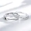 Anillo de Pareja Anillo de Zirconia Diamante Mobius, Ajustable, Lujo Ligero, Sensación de Alta Gama, Réplica de Anillo de Boda para Hombres y Mujeres