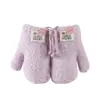 Guantes Pequeños para Niños, Guantes de Medio Dedo para Bebés, Niñas y Niños, Engrosados de Invierno, Cálidos, Cortavientos, Guantes de Cinco Dedos para Bebés de un Año