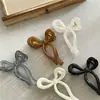 YHJ nova presilha de cabelo com laço feminino temperamento pequeno fresco sensação de gelatina acrílico parte de trás da cabeça penteado grampo de cabelo feminino