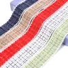 Estilo Tweed Xadrez Borda de Gancho Fita Tecida Roupas Sapatos e Chapéus Acessórios Decoração de Bolsa Fita Laço DIY Acessórios para Penteado
