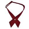 Corbata Borgoña Jk Pajarita Femenina Color Sólido Rayas Uniforme de Clase Foto de Graduación Uniforme Académico Rojo Pajarita Uniforme de Marinero
