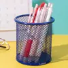 2026 Nuevo Estilo Estilo Ins Portalápices de Malla de Hierro Estudiante Oficina Escritorio Cuadrado Redondo Caja de Almacenamiento Multifuncional