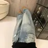 Jeans de Pierna Recta para Mujer con Forma de Pera, Diseño Retro, Nuevo Estilo de Verano, Tallas Grandes, Cintura Alta, Adelgazantes, Pierna Ancha