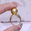 Accesorios DIY Anillo de plata esterlina S925 de plata gruesa anillo de perlas montura vacía anillo simple que combina con todo anillo anillo abertura montura de plata