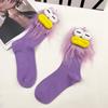 Otoño e invierno Nuevos calcetines decorativos de dibujos animados europeos personalidad calcetines de longitud media para pantorrilla calcetines de algodón coloridos calcetines de muñeca divertidos de moda