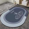 Alfombrilla de baño con tecnología de tela, absorbente, antideslizante, de secado rápido, de goma, venta al por mayor