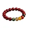 Artículo de envío directo de una pieza: Pulsera de Cinabrio con Pixiu, Bajo Contenido, Regalo Estilo Chino, Popular Pulsera de Bolas de Cinabrio