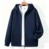 Cárdigan con bolsillo con cremallera para hombre con capucha estilo invierno más terciopelo forro polar de coral sudadera chaqueta cálida Descente algodón talla grande ropa de hombre