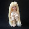 Peluca BJD de fábrica con toma real para bebé con flequillo ordenado multicolor de seda suave opcional, cabello largo y liso, conjunto de cabello de muñeca de 346 puntos