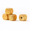 Accesorios de cobre chapados en oro de 24 quilates, exquisitos accesorios huecos calados, componentes de joyería hechos a mano para DIY, pulsera collar de calabaza