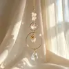 Pingente de Sino de Vento de Cristal Captador de Sol Transfronteiriço com Pedras e Cabaça para Decoração de Janela, Arco-íris Refletor de Luz Solar, Dropshipping Disponível