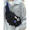 Bolso de Pecho Retro Estilo Harajuku Hong Kong para Hombre Versión Coreana Unisex para Mujer Ropa de Trabajo Bolso Cruzado