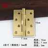 Dobradiça Antiga Chinesa de Cobre Puro Porta de Madeira Montagem Oculta Porta de Armário Dobrável Tela Dobrável Latão Espessado Abertura Plana Dobradiça Escovada
