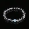Pulseira de Coração de Cristal Branco 7,8mm Pulseira de Cristal de Morango Natural Cristal Rosa Pulseira de Cristal Natural