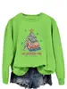 Sudadera Casual con Cuello Redondo Estampada Divertida con Letras 'Allbookedforchristmas' Venta al por Mayor en Stock en Europa y América
