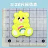Borracha Macia de PVC Urso Arco-Íris Capa de Celular DIY Grampo de Cabelo Acessórios para Headwear Tamancos Bolsa Chapéu Adesivo de Geladeira