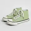 Zapatos de Lona de Caña Alta Retro de los Años 70 para Estudiantes Mujeres Primavera 2025 Ulzzang Versátiles de Tela Clásicos para Pareja Hombre
