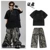 Ropa de Calle Infantil Moderna Hip-Hop Verano Suelta Traje de Dos Piezas para Niños Cool Traje de Actuación de Jazz para Niñas