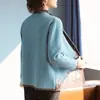Suéter da Moda para Mães na Primavera e Outono, Cardigã Curto da Moda para Mulheres de Meia-Idade, Novo Estilo para Pessoas de 50 Anos