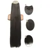 Las pelucas son un artículo de gran venta en el comercio transfronterizo, populares entre las mujeres europeas y americanas, Extensiones de Cabello Liso Extra Largas de Cinco Secciones, Postizos Grandes, Extensiones de Cabello Teñido Degradado