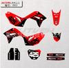 Adequado para 19-22 Kayo Huayang T2T4 Adesivos de Motocicleta Off-Road Adesivos Puxar Estampas de Flores Decalques Personalizados Anti