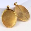 20 30*40 Base Oval pingente bronze prata antiga ouro antigo DIY liga jóias acessórios base bordado