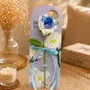 Flor Artificial de Ganchillo de Lana Nomeolvides para Decoración de Sala de Estar, Popular en Centros Comerciales, Supermercados y Tiendas de Juguetes de Moda, Ramo de Flores Simuladas