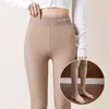 Leggings finos y transparentes para mujeres petite, perfectos para primavera y otoño, con efecto adelgazante y levantamiento de glúteos, disponibles en color nude, adecuados para usar como prenda exterior en otoño