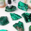 Venta Caliente Transfronteriza Rodaja de Malaquita de Cristal Natural Piedra Original Mineral Estándar Piedra Ornamental Pulida Adornos Decorativos para el Hogar