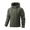 Suministro exclusivo transfronterizo de chaquetas para hombre talla europea, prendas de abrigo para primavera y otoño, chaquetas casuales con capucha para exteriores para hombre, venta al por mayor de fabricante