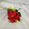 Venta al por mayor de fábrica flor artificial trompeta flor Gloria de la Mañana pequeño ramo decoración de ingeniería flor artificial decoración del hogar