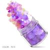 Arte de Uñas Transfronterizo Lentejuelas Corazón de Durazno 24 Colores Lentejuelas Láser Polvo Escarlata Rojo Púrpura Estrellas Pentagonales Lentejuelas con Forma de Mariposa