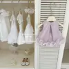 LeEn Fashionista Bebê! Conjunto de Duas Peças Roxo de Renda para Meninas Original 2026 Verão