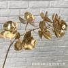 Buquê de Natal simulado frutas vermelhas Folha de leque de eucalipto dourado balde da sorte Balde da sorte Flor decorativa de ano novo Fruta de azevinho norte-americana