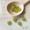 Flor de Cerezo TempranaSentimiento de PrimaveraRosa y VerdeVidrio ChecoHecho a Mano con CuentasPulsera DIYAccesorios de Material para Hacer Pulseras a Mano