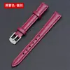 Reloj de cuero con costura de hilo y pulsera, mancha multicolor al por mayor Blanco/azul zafiro/rosa/negro/rojo/púrpura/Marrón