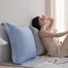 Almohada Cojín de Cabecera de Algodón Puro Sofá Sala de Estar Respaldo Grande Almohada de Dormitorio de Sofá Cama Lectura Extraíble y Lavable