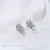Aretes de Cinta Plegada Color-Preservante Chapados en Oro de 14K, Aretes Geométricos de Lujo Ligero, Accesorios DIY Hechos a Mano de Alta Gama de Lujo Ligero