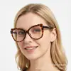 Nuevas Gafas de Estilo Europeo y Americano, Personalidad, Bloques de Color, Modernas, Ojo de Gato, Sin Graduación, con Protección contra Luz Azul, Monturas Lisas, Monturas de Gafas Simples Transfronterizas