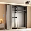 Guarda-Roupa de Metal Quarto Aberto Casa de Aluguel Closet Simples Estrutura de Aço Combinação Forte e Durável Armário de Armazenamento