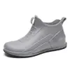 Zapatos de lluvia de moda transfronterizos para mujer, suelas gruesas, resistentes al desgaste, para exteriores, versátiles, zapatos de agua, para niños, antideslizantes, zapatos de goma para cocina, impermeables, zapatos para lavado de autos