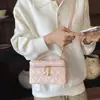 Bolso de mano para mujer, bolso de hombro cruzado de nicho de lujo ligero, bolso de cadena acolchado, bolso de mano versátil de alta gama, bolso tipo caja