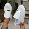 Zapatillas con Suela Gruesa para Aumentar la Altura para Mujer, Zapatos Slip-On Versátiles, Boca Baja, Zapatos Casuales Cómodos para Mujeres Bajitas, Mocasines Adecuados para el Viaje Diario